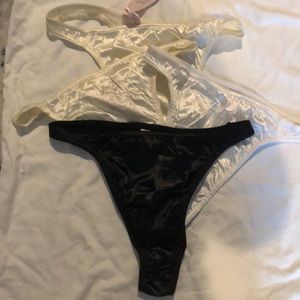 4 satin VS vintage thongs